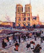 Maximilien Luce The Quai Saint-Michel and Notre-Dame oil painting picture wholesale
